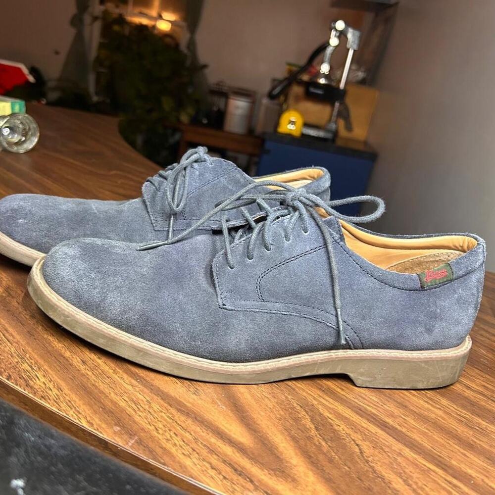 G.H. Bass & Co. "Pasadena" Slate Blue Suede Derby Shoes